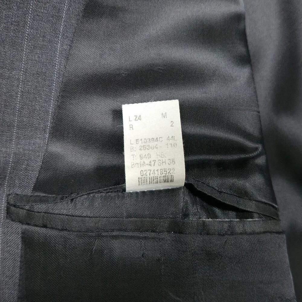 Ralph Lauren Blazer‎ 100% Virgin Wool Pinstripe Made in Canada Size 44L